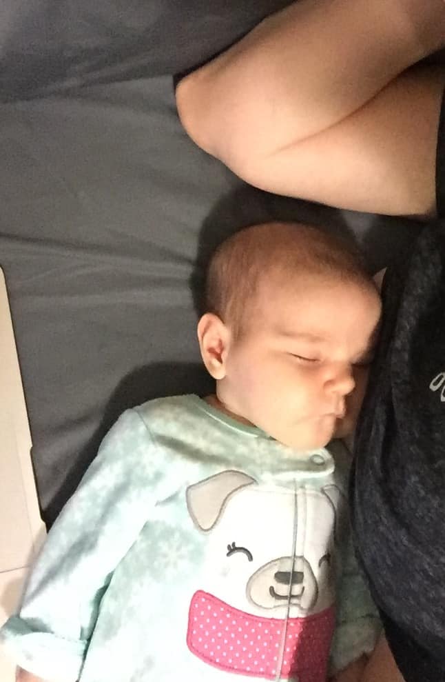 baby cosleeping after breastfeeding