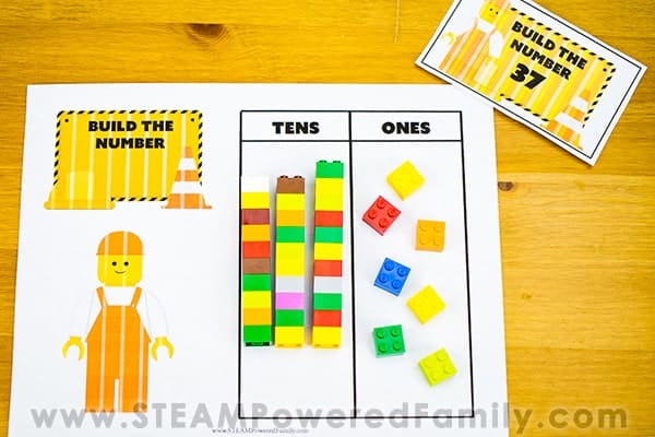 lego place value math printable