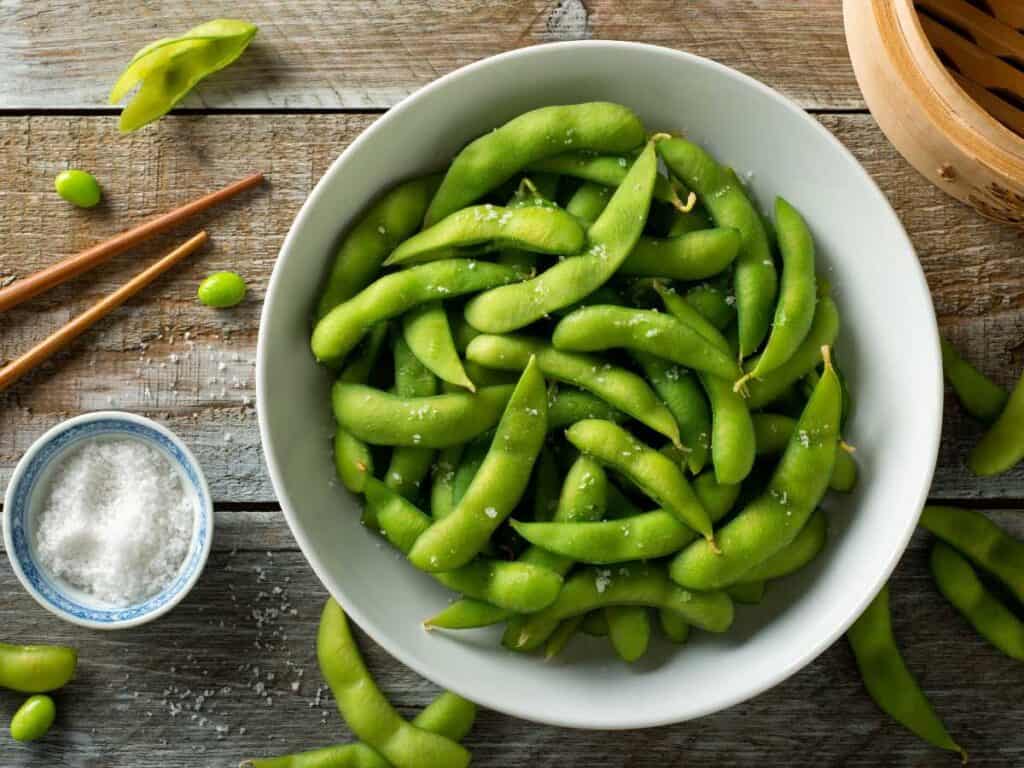 soybeans edamame in bowl