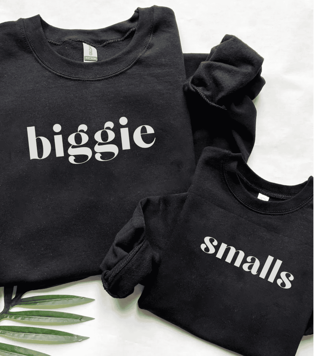biggie and smalls sweatshirts for siblings